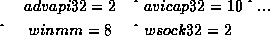 \begin{figure}
\centering
\begin{eqnarray*}
&advapi32=2 &\land \ avicap32=10 \land ...\\ \land& winmm=8 &\land \ wsock32=2
\end{eqnarray*}\end{figure}